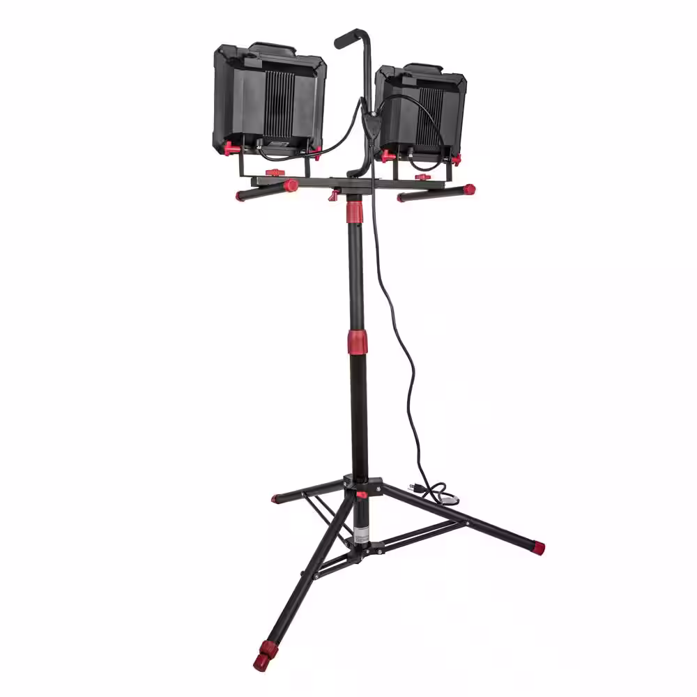 Husky 10,000-Lumen Twin-Head LED Work Light