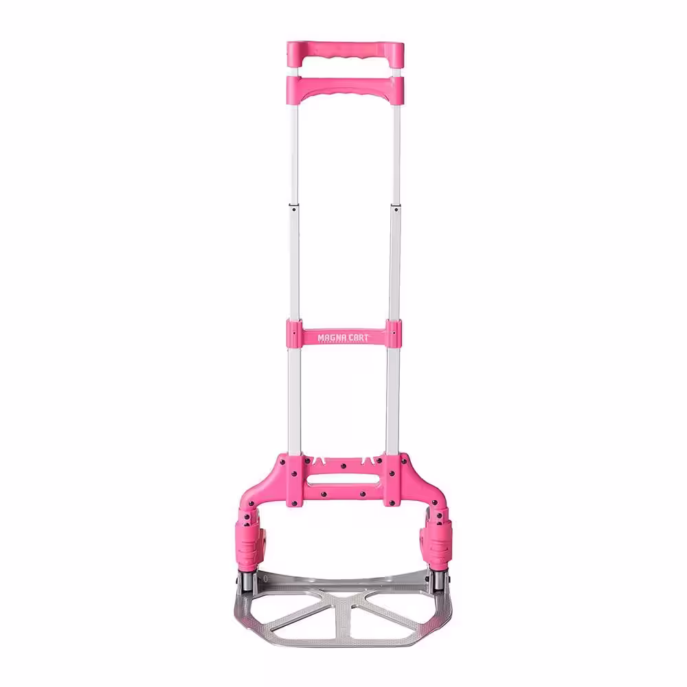 Magna Cart Personal MCX Folding Aluminum Hand Truck, 150 lbs. Capacity, Pink