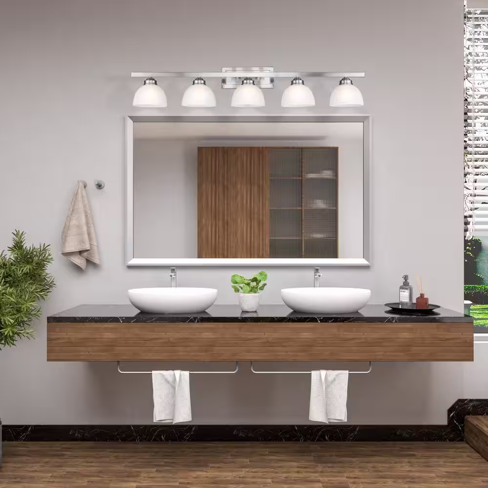 Livex Lighting Somerset 5 Light Brushed Nickel Bath Vanity
