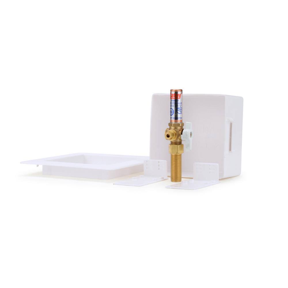 Oatey 1/2 in. Copper Sweat Compression Ice Maker Outlet Box with Water Hammer Arrestor