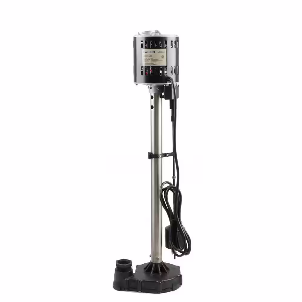Everbilt 1/2 HP Stainless Steel Pedestal Sump Pump