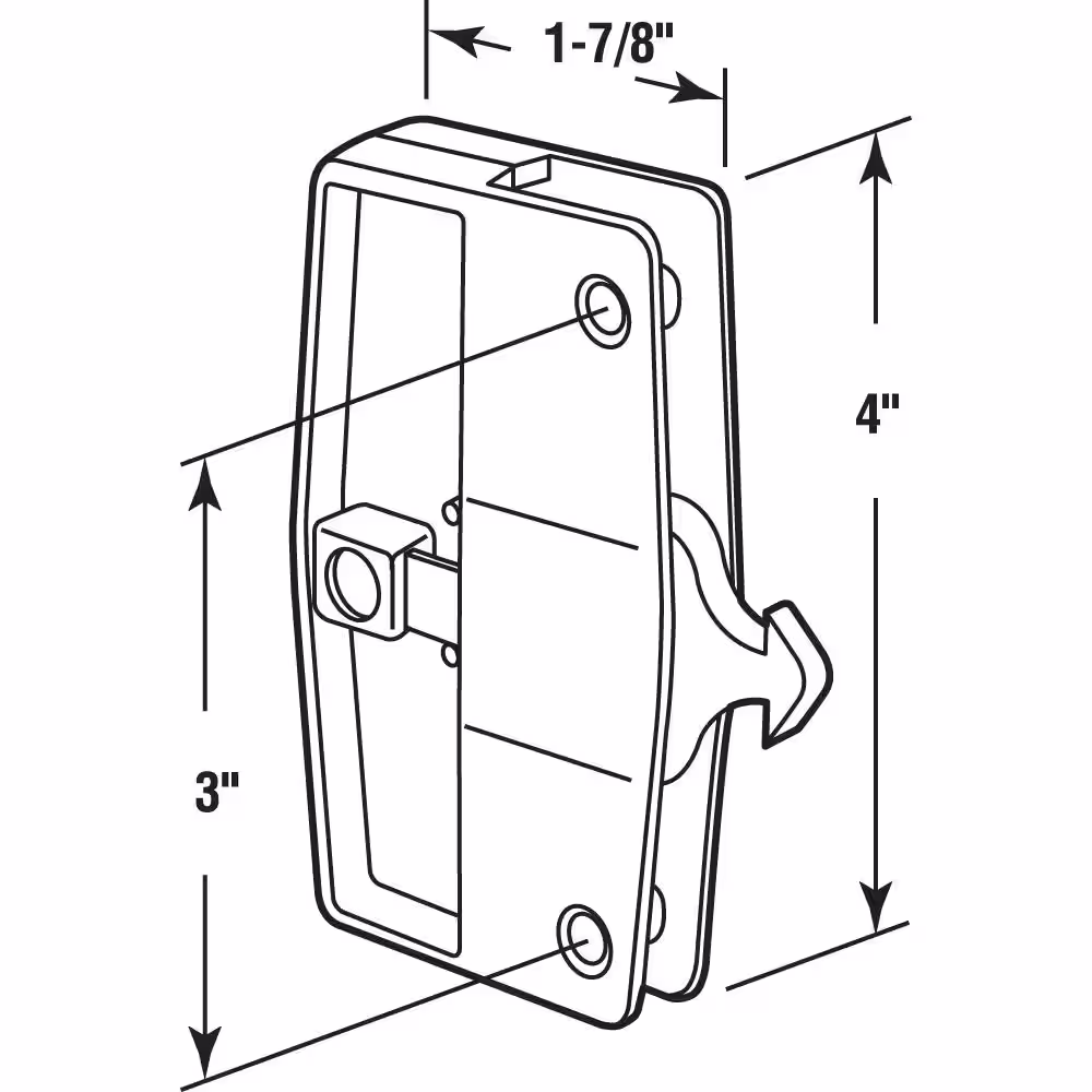 Prime-Line Black Plastic, Sliding Screen Door Latch