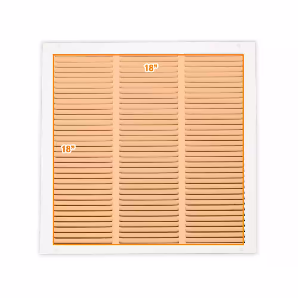 Everbilt 18 in. x 18 in. Steel Return Air Grille in White