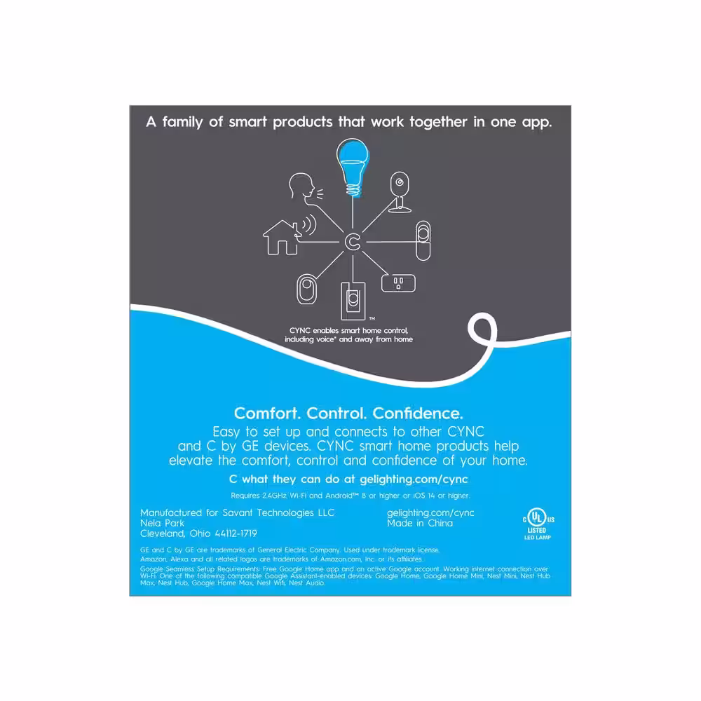 Cync 60-Watt EQ ST19 Soft White Decorative Smart Bulbs (2-Pack)