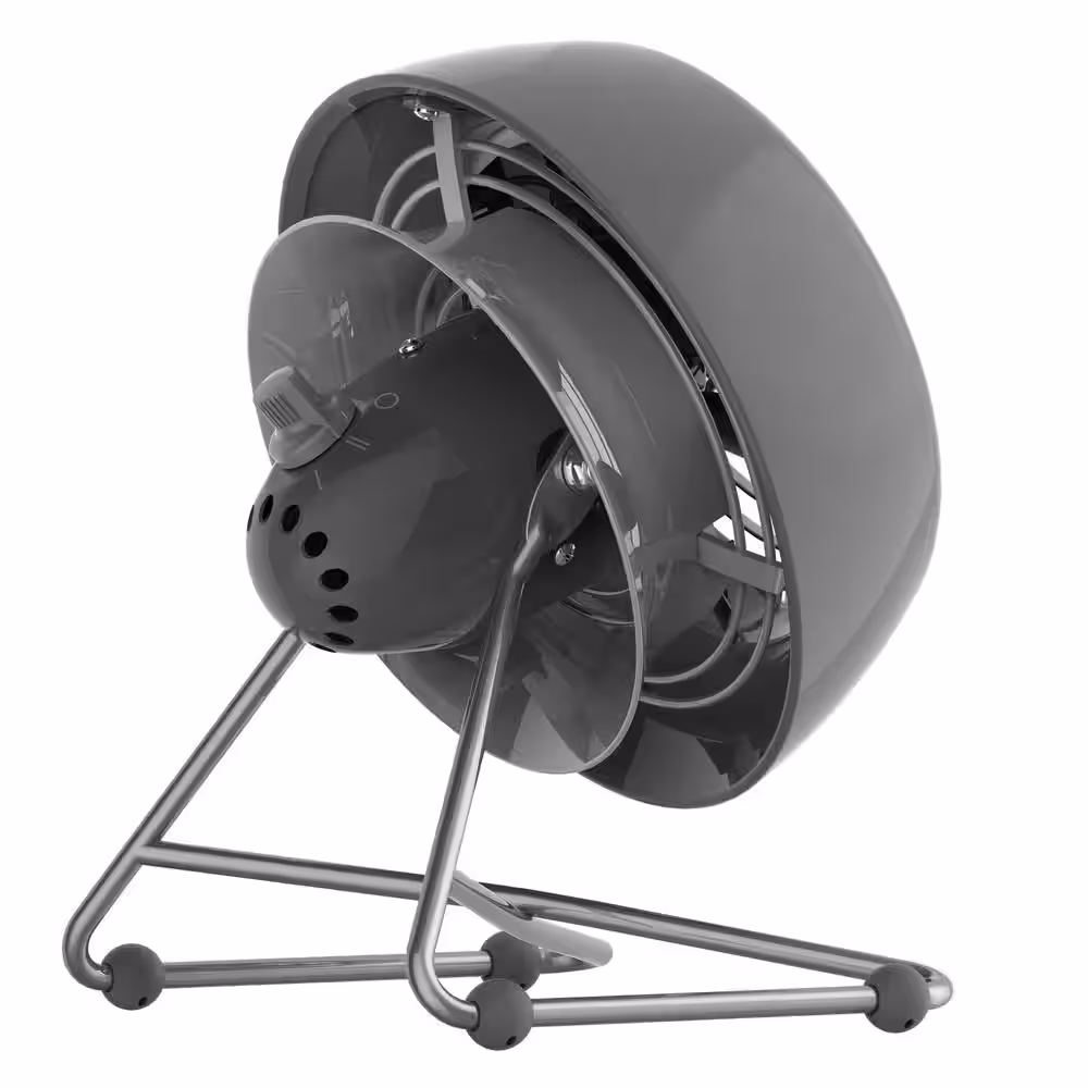 Vornado VFan Mini Modern 5 in. Personal Fan, Compact Vintage Air Circulator, Storm Gray