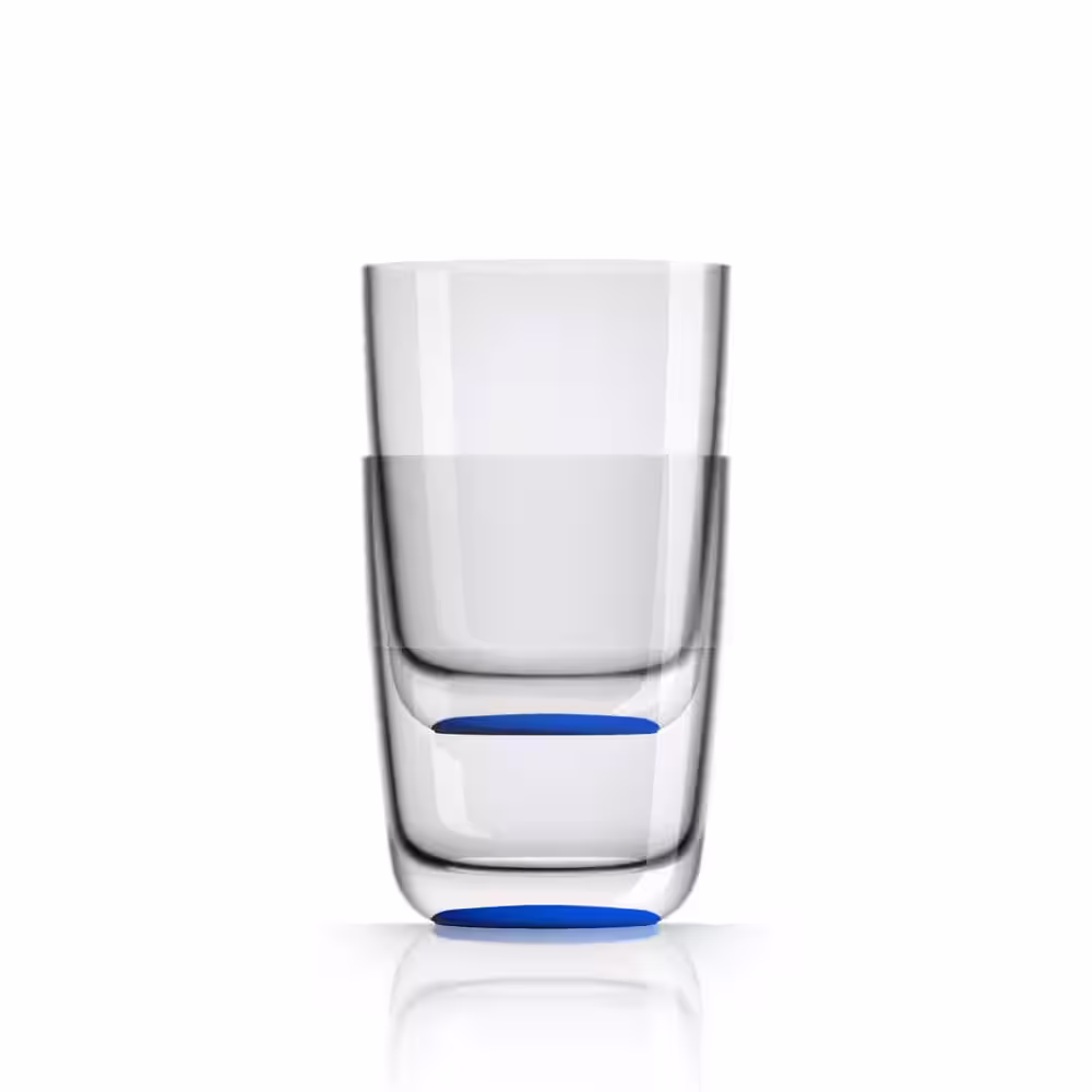 Palm Outdoor Australia Marc Newson Non-slip Forever-unbreakable 14 oz. Highball Tritan with Klein-blue Non-Slip Base (2-Pack)