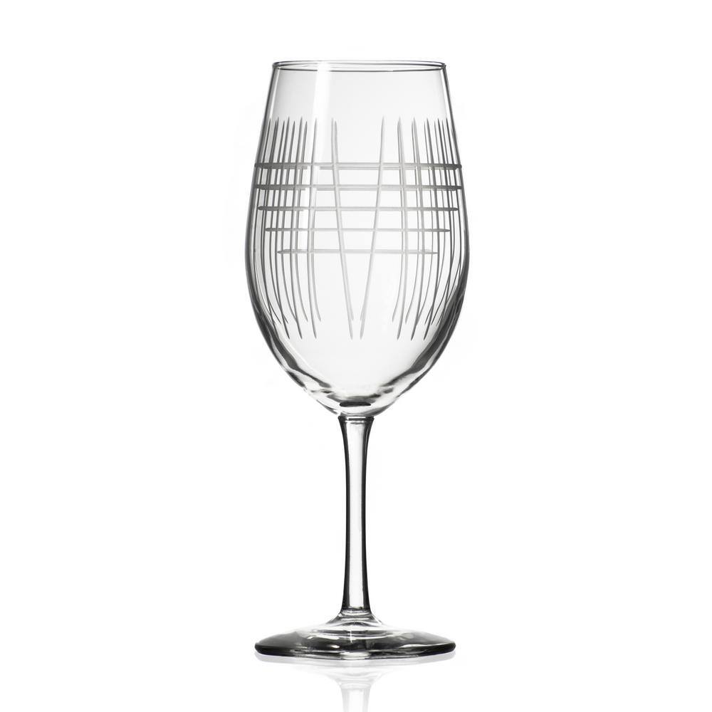 Rolf Glass Matchstick 18 fl.oz All Purpose Wine Glasses Set (Set of 4)