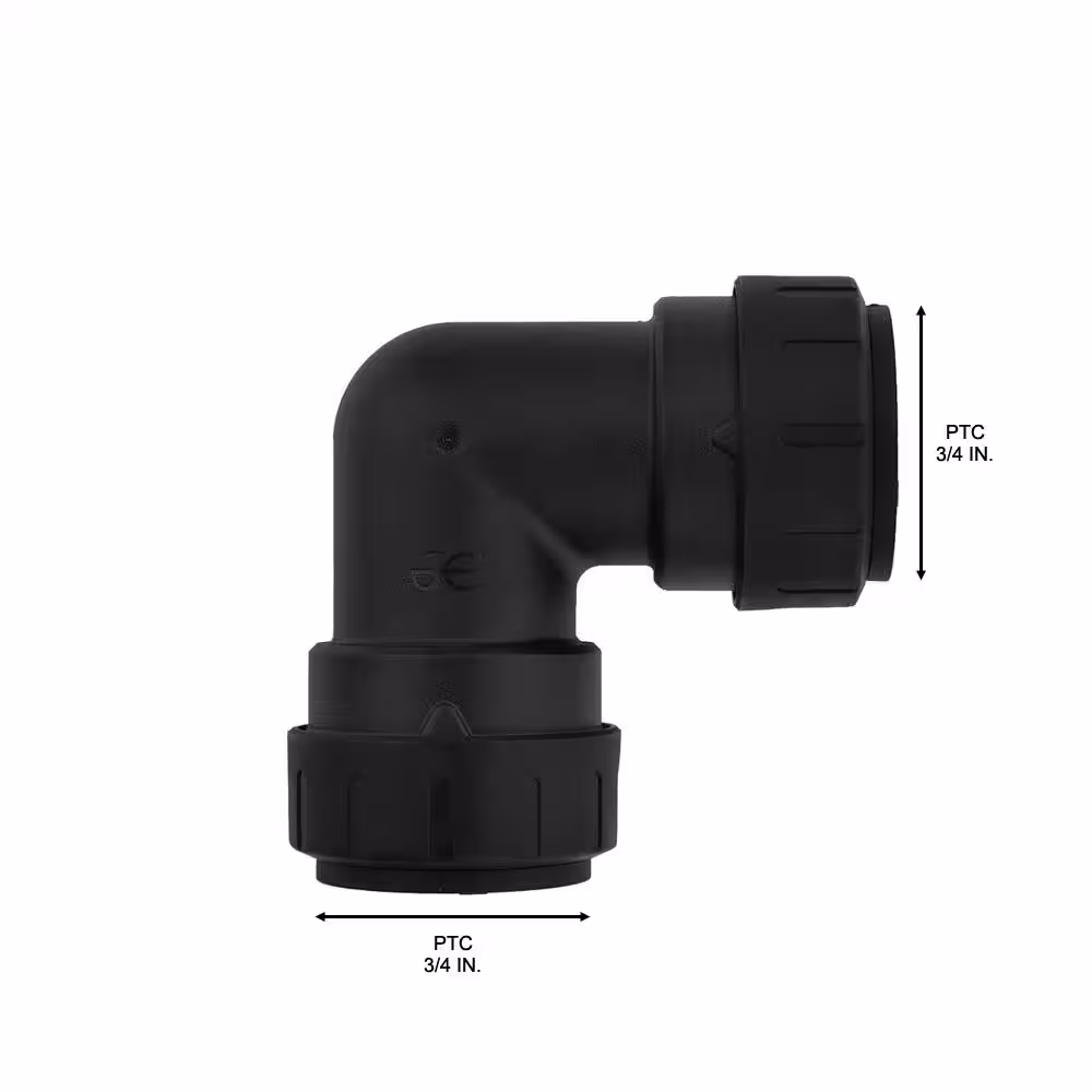 SharkBite ProLock 3/4 in. Push-To-Connect Plastic 90-Degree Elbow Fitting