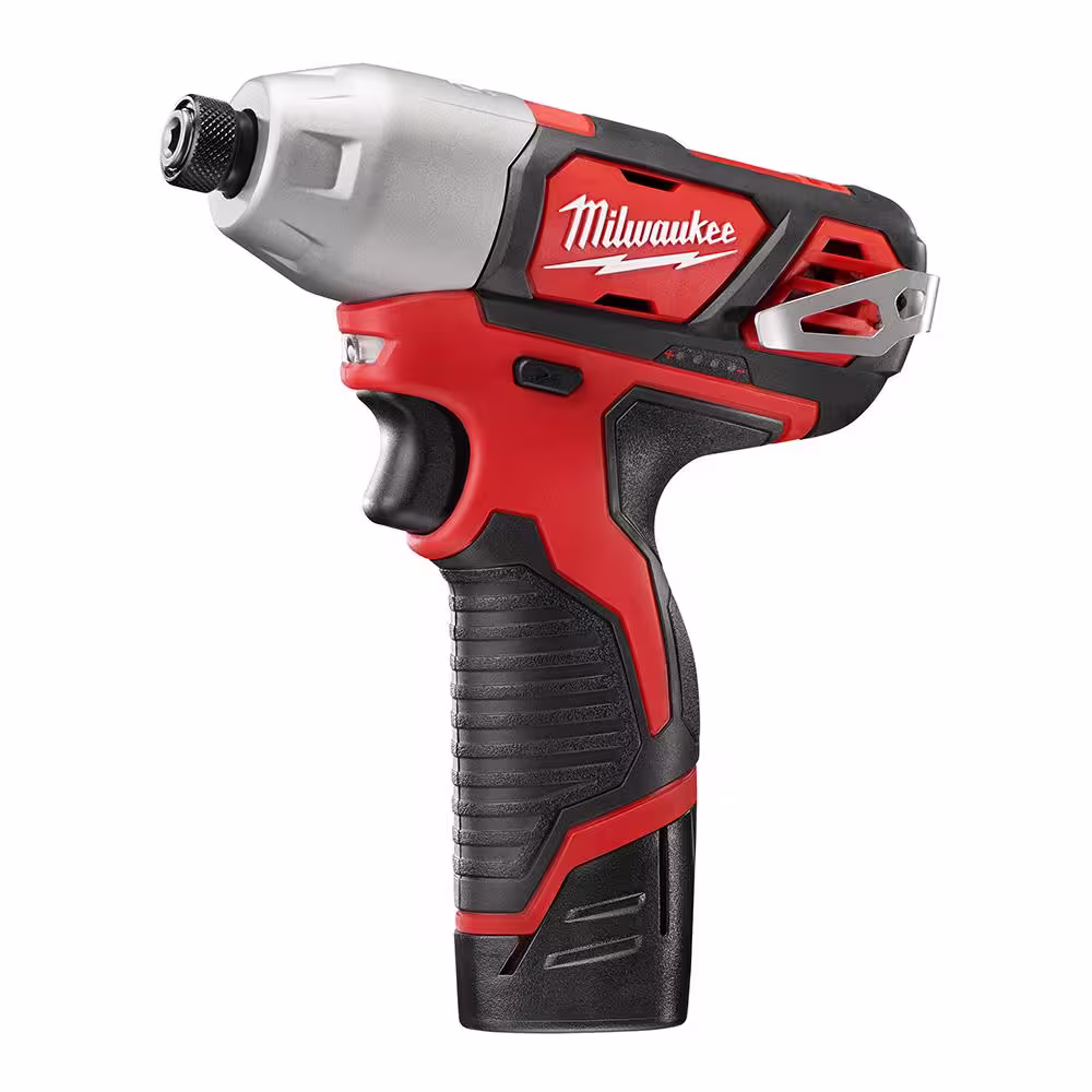 Milwaukee M12 12V Lithium-Ion Cordless Drill Driver/Impact Driver Combo Kit (2-Tool) with (2) M12 1.5Ah Batteries