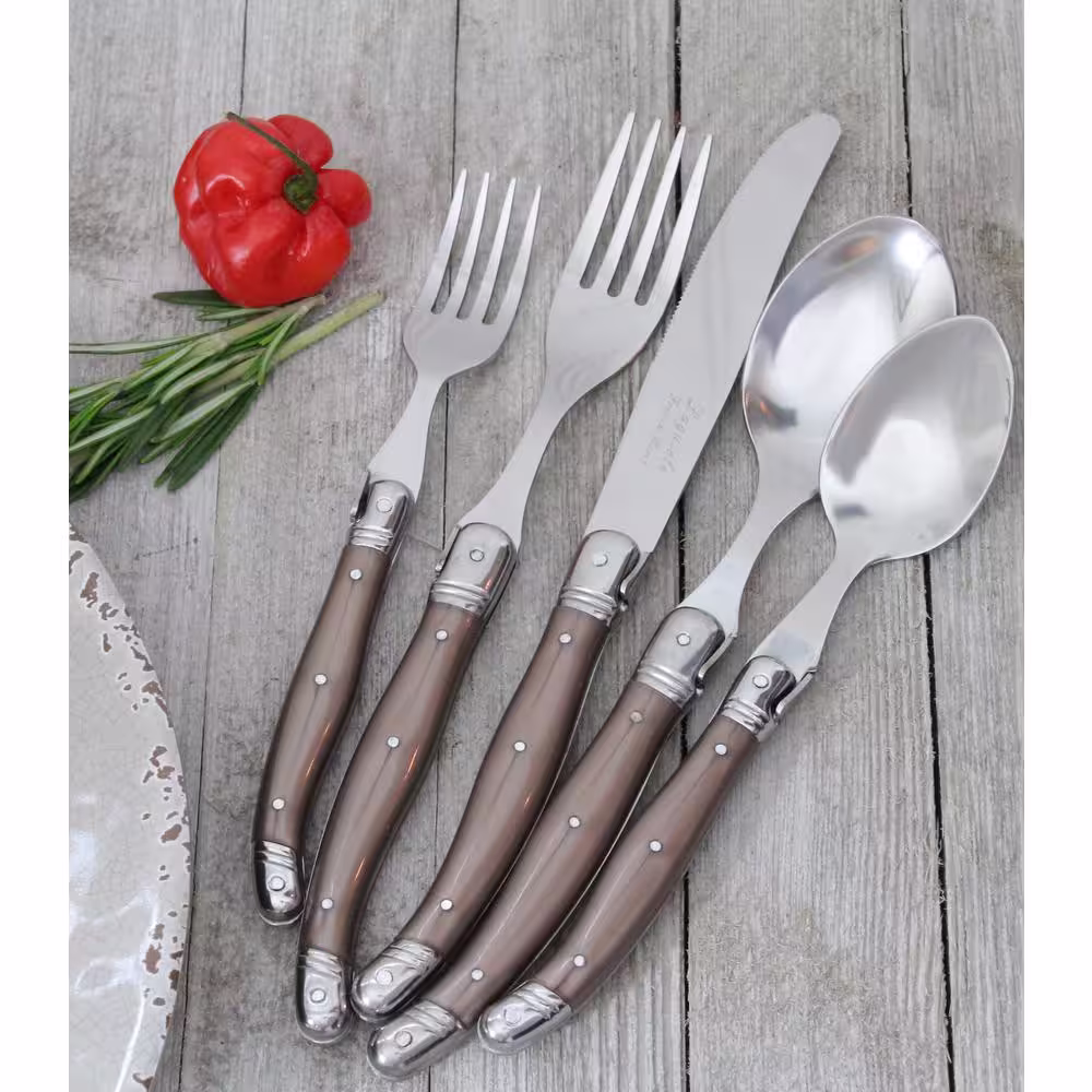 French Home Laguiole 20-Piece Faux Bronze Stainless Steel Flatware Set (Service for 4)