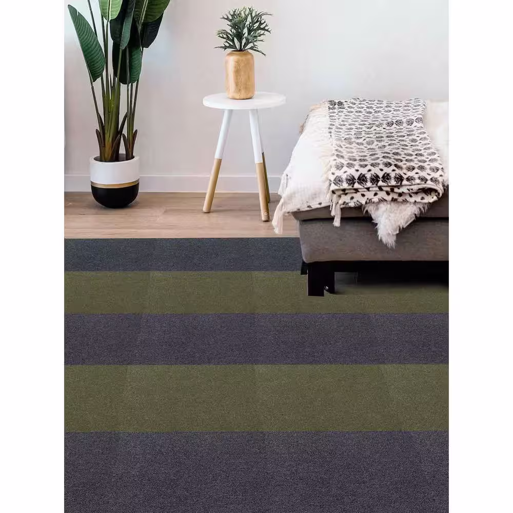 DIP Design Is Personal DIP Residential/Commercial Manzanilla Green 19.7 in. x 19.7 Loose Lay Carpet Tile (4 Tiles/Case) 10.7 sq. ft.