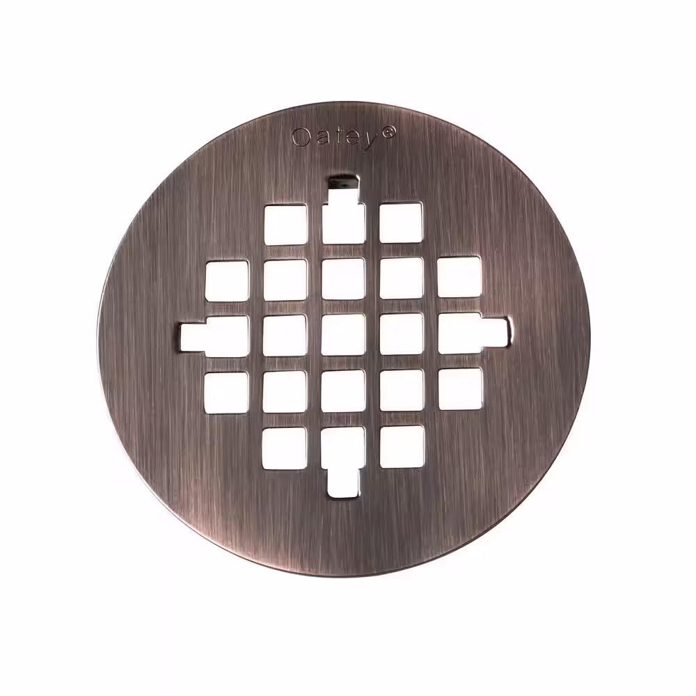 Oatey 4-1/4 in. Round Universal Snap-In Shower Strainer in Oil Rubbed Bronze