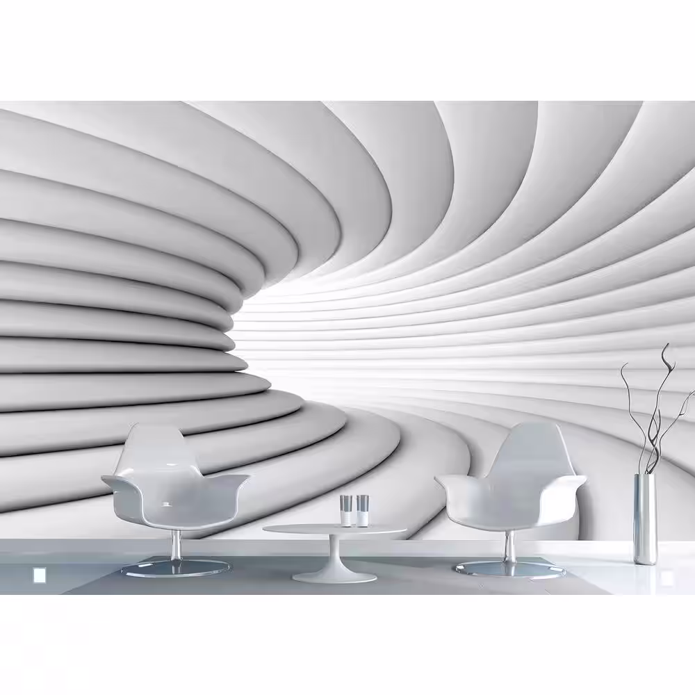 Dundee Deco Abstract White Tunnel Non-Woven Wall Mural