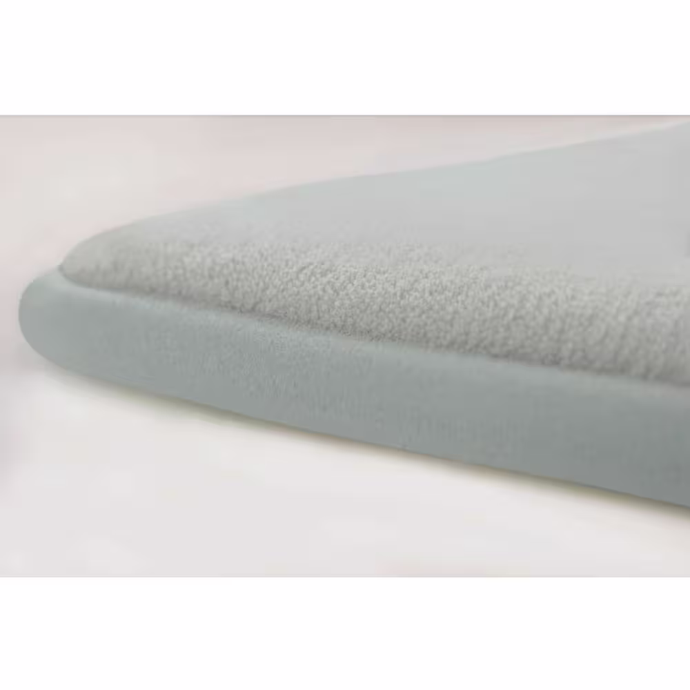 BounceComfort Caicos Light Gray 20 in. x 32 in. Memory Foam 2-Piece Bath Mat Set