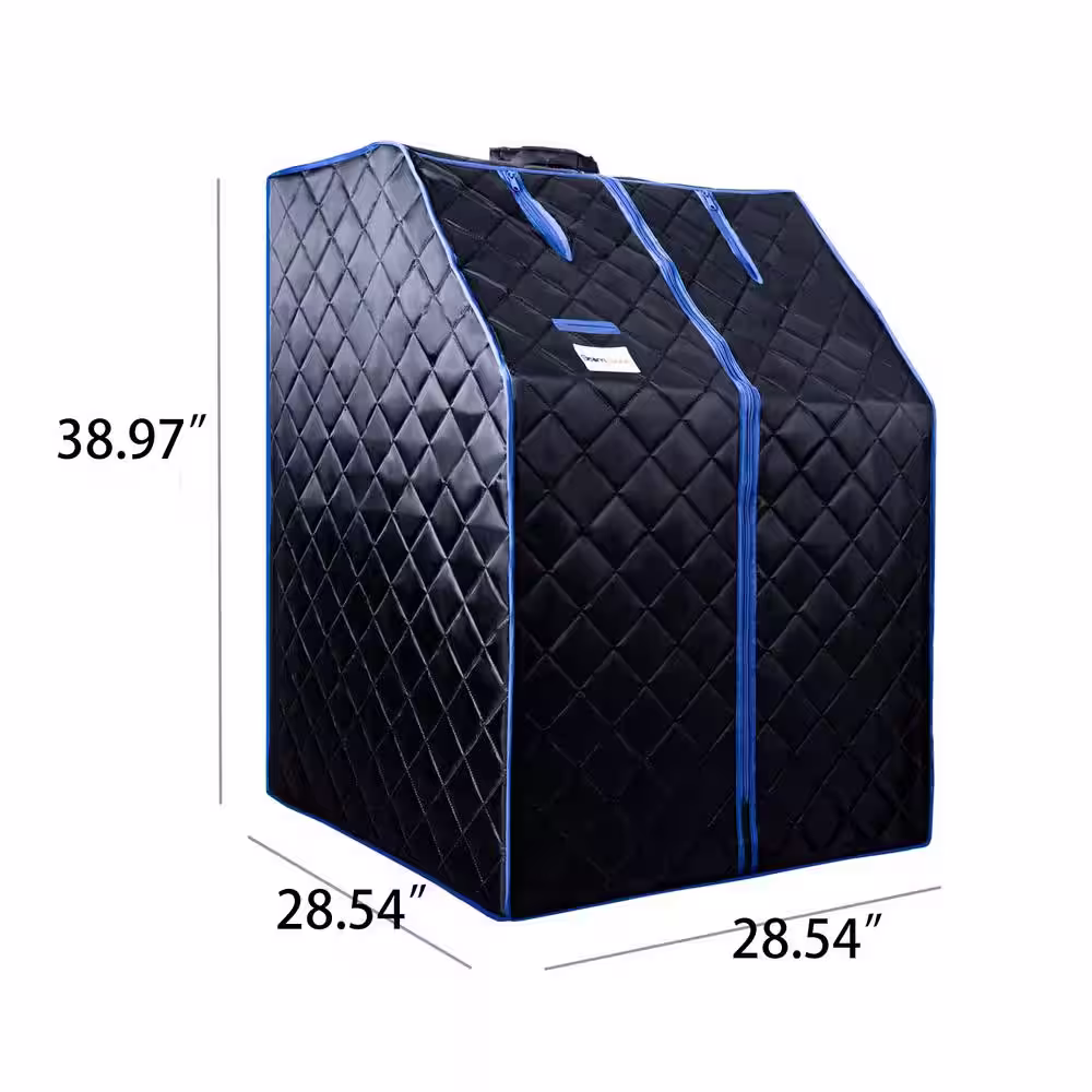 None 1-Person Black Portable Steam Sauna Personal Sauna With folding chair
