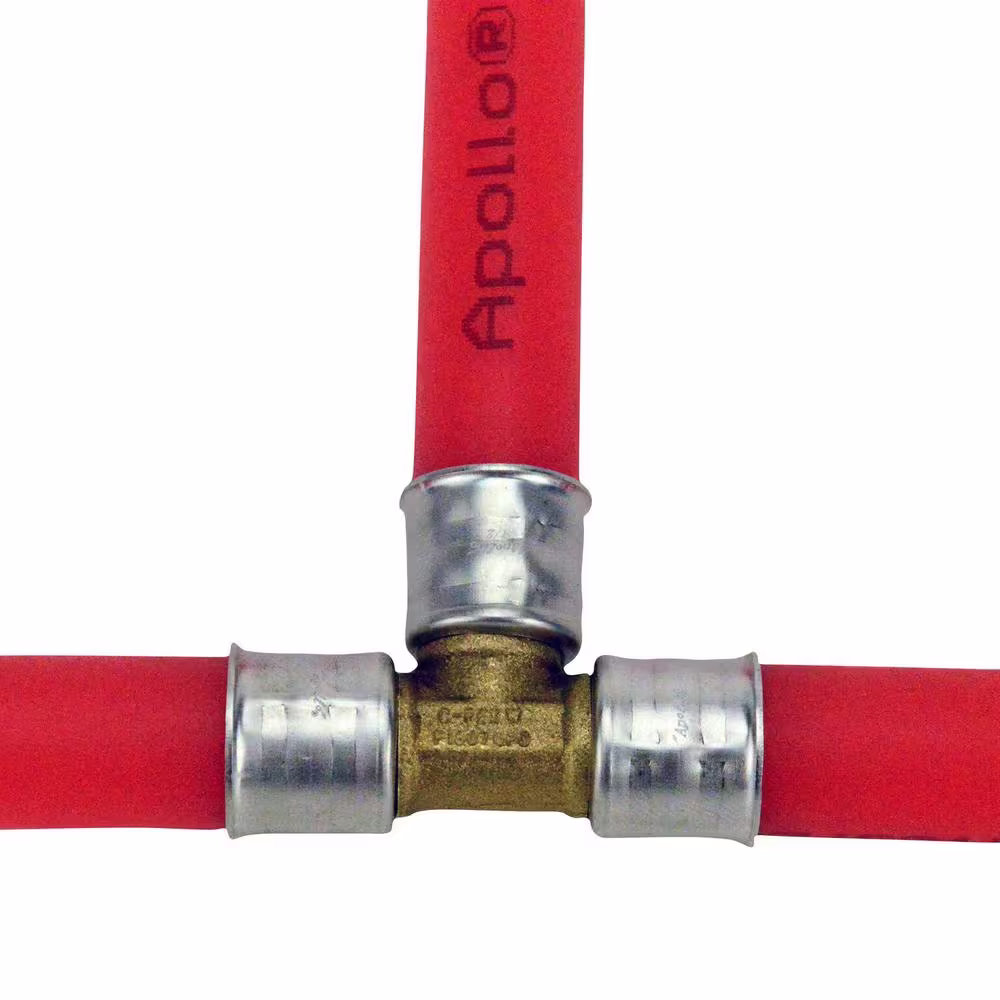 Apollo 1/2 in. Brass PEX-B Barb Tee Pro Pack (25 Pack)