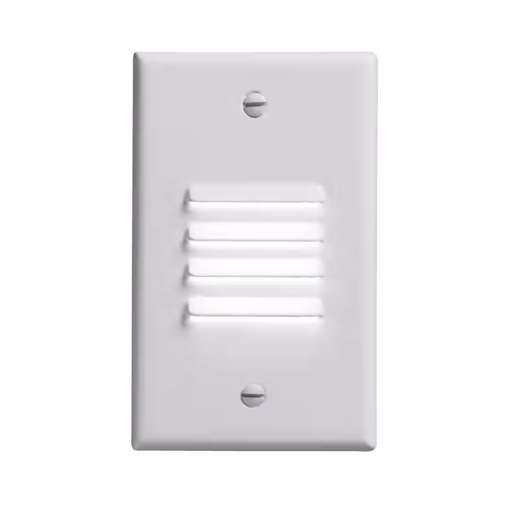 KICHLER Step And Hall Hardwired 120-Volt White Vertical Integrated LED Stair Light