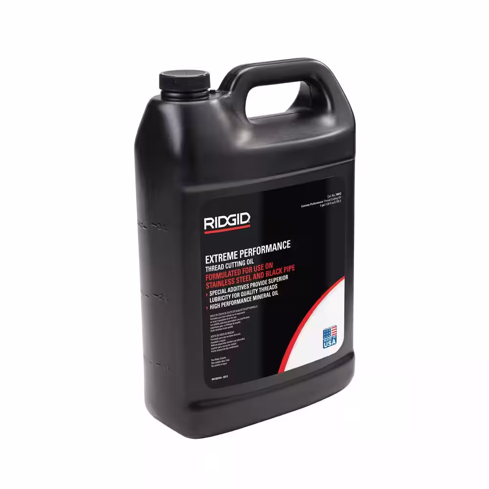 RIDGID 1 Gal. Dark Pipe Threading Oil, Low Odor & Anti-Mist Formulation for Pipe Cutting Dies/Threading
