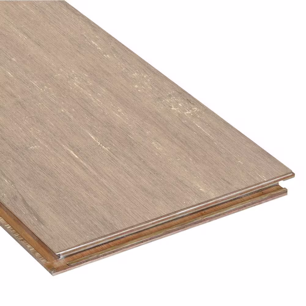 HOMELEGEND Poppyseed 1/2 in. T x 7.5 in. W Waterproof Hand Scraped Strand Woven Engineered Bamboo Flooring (30.3 sqft/case)