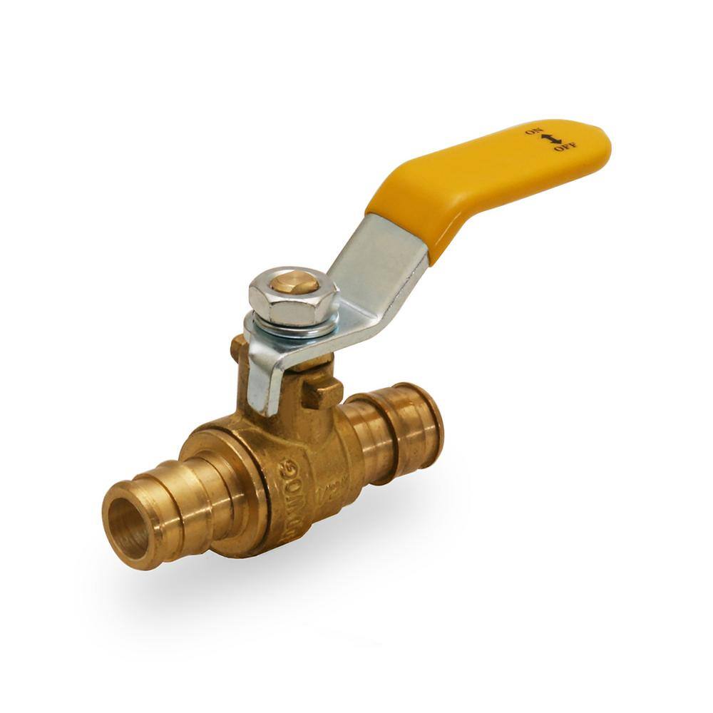 The Plumber's Choice Heavy Duty Brass Full Port PEX Ball Valve with 1/2 in. Expansion PEX Connection (10-Pack)