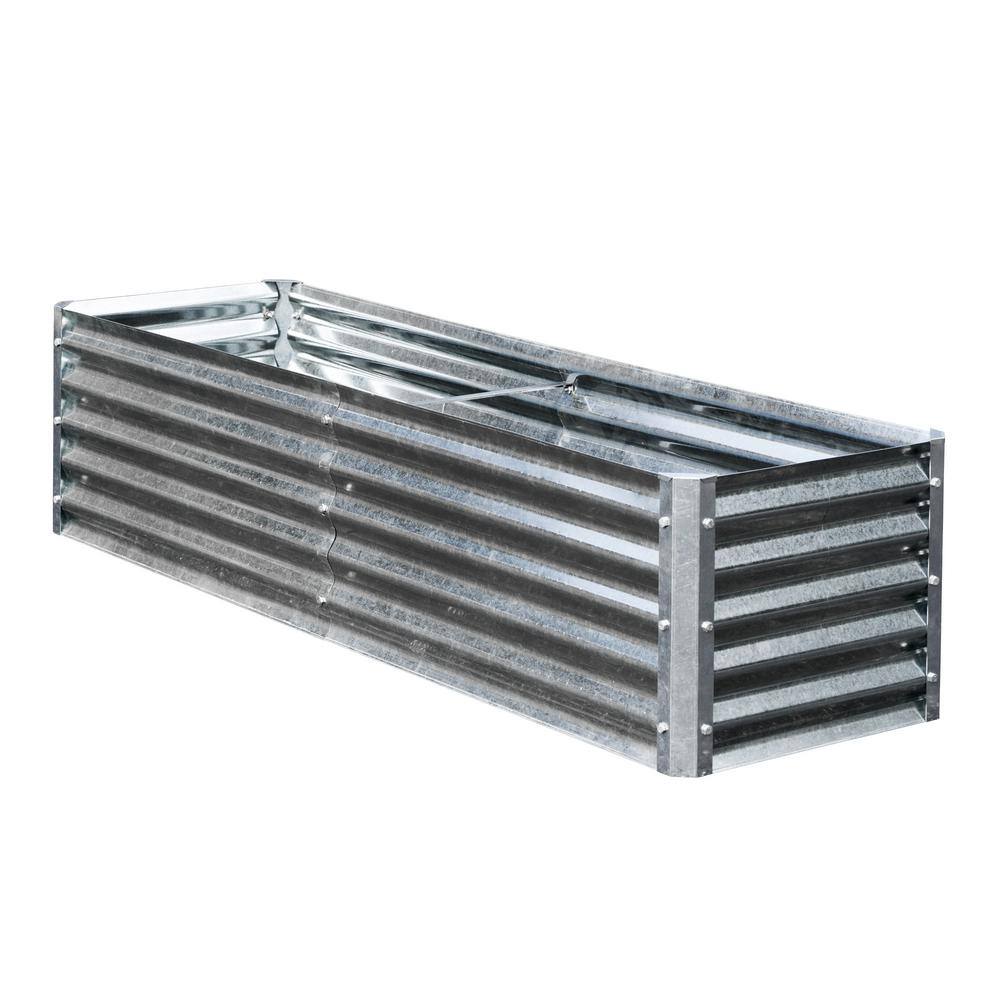 EarthMark Alto Series 22 in. x 76 in. x 17 in. Galvanized Metal - Row Bed Bundle