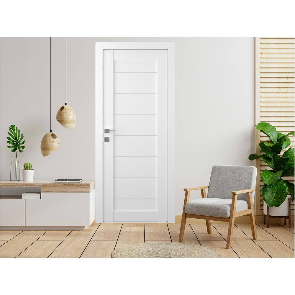 Belldinni Ermi 17,75 in. x 95,25 in. Left-Hand Bianco Noble Composite Wood Single Prehung Interior Door