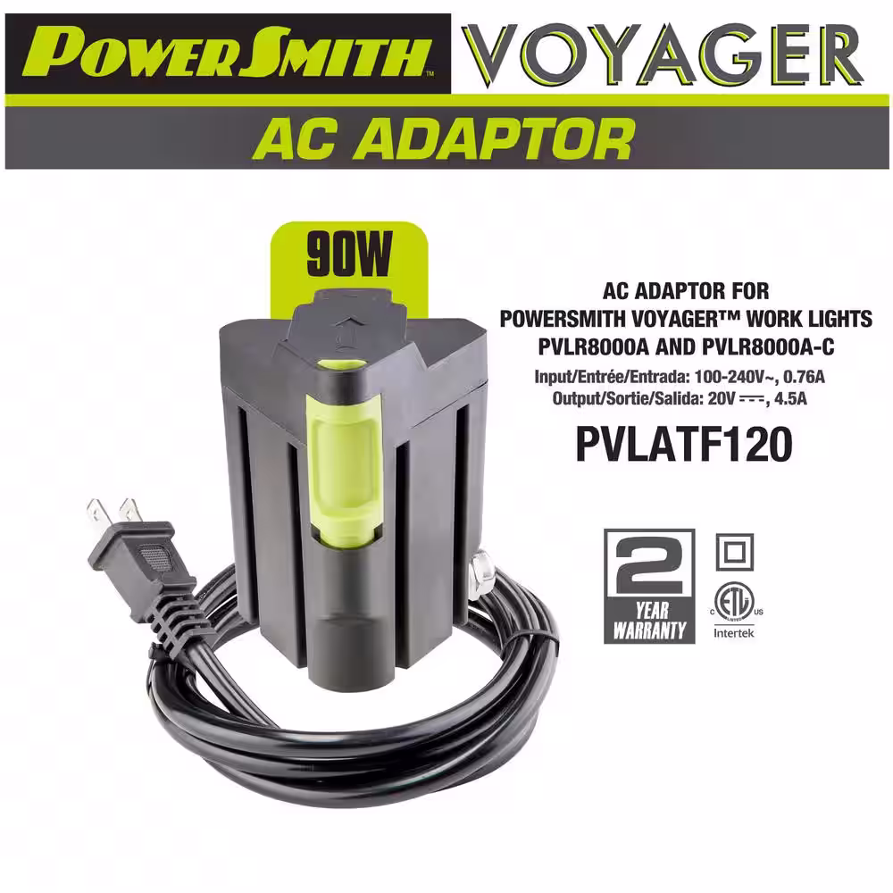 PowerSmith AC-DC Transformer for Voyager LED Work Light