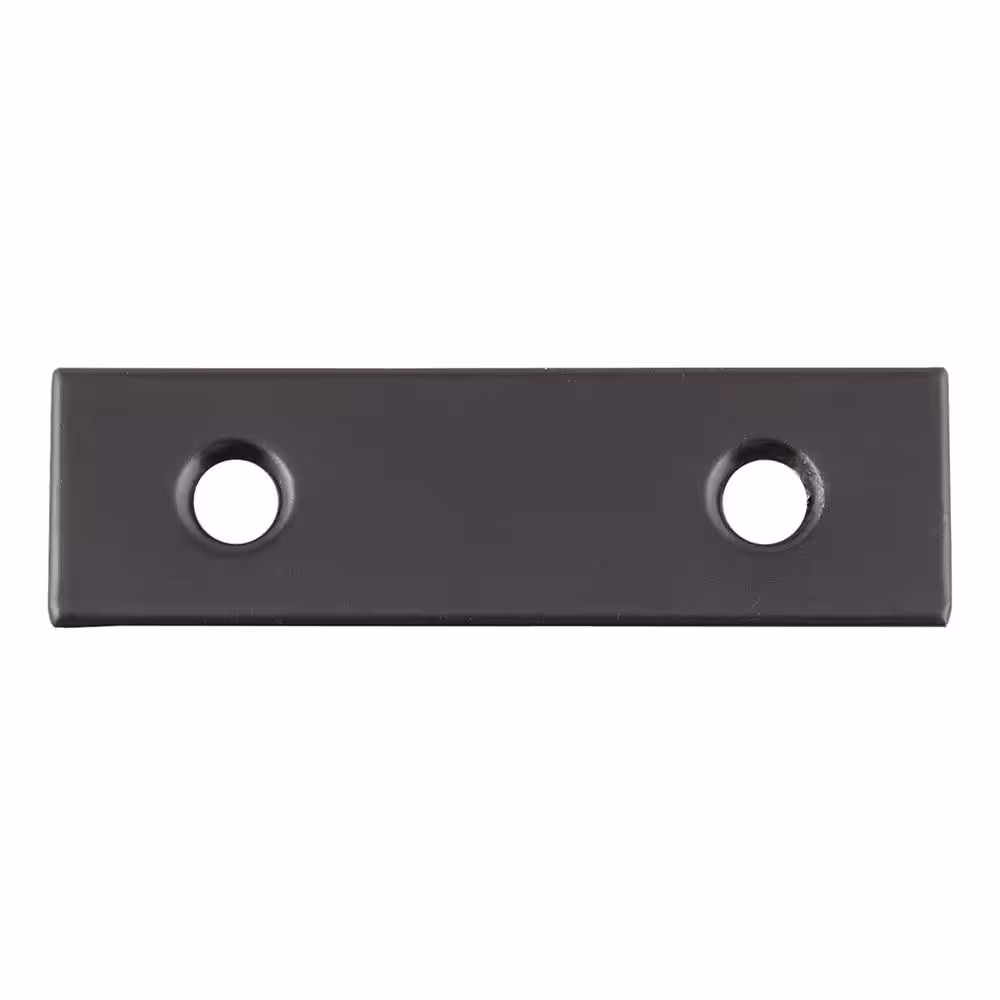 Everbilt 2 in. Black Mending Plate (4-Pack)