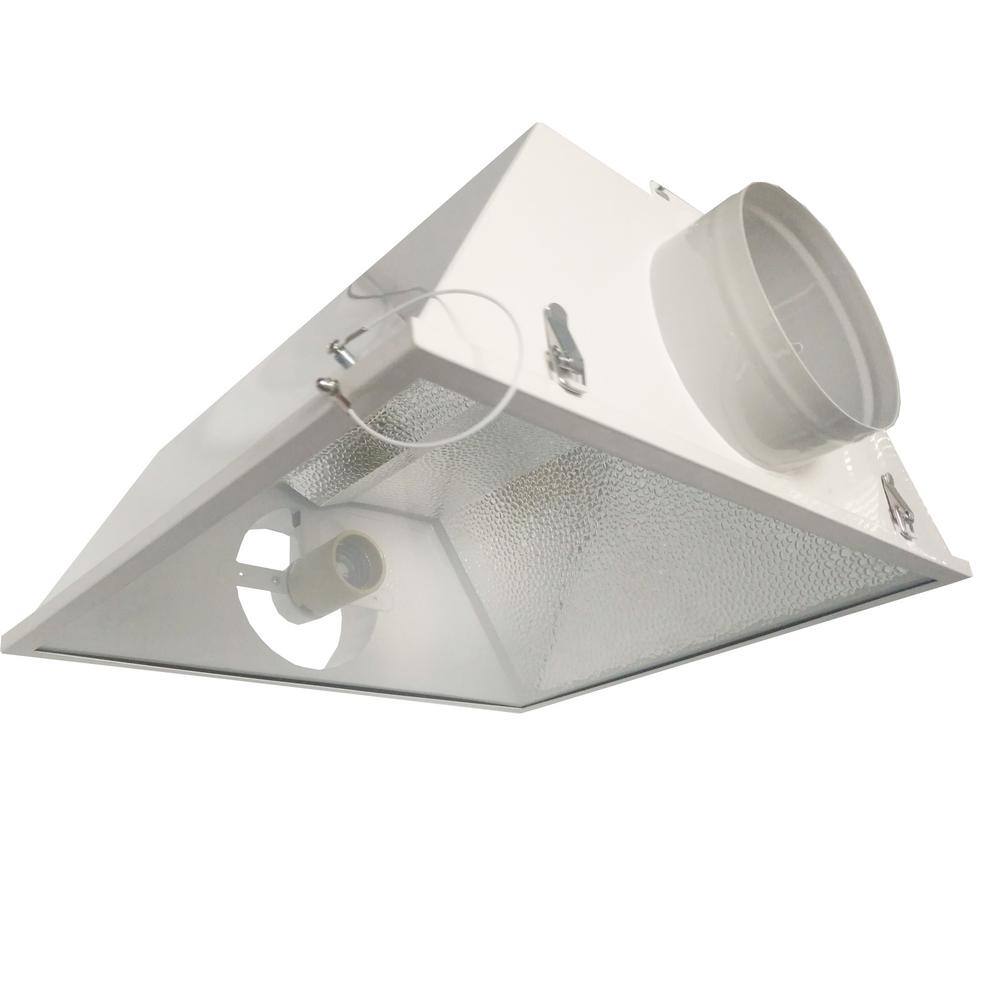 Hydro Crunch Large Air Cooled with 6 in. Duct and Glass Panel Grow Light Reflector for up to 1000-Watt