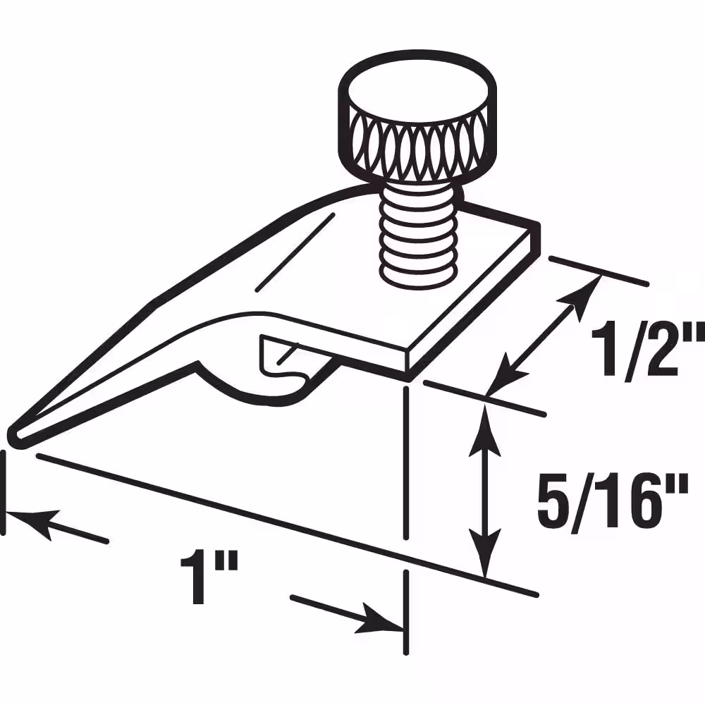 Prime-Line 5/16 in., White Storm Door Self Locking Panel Clip (8-pack)
