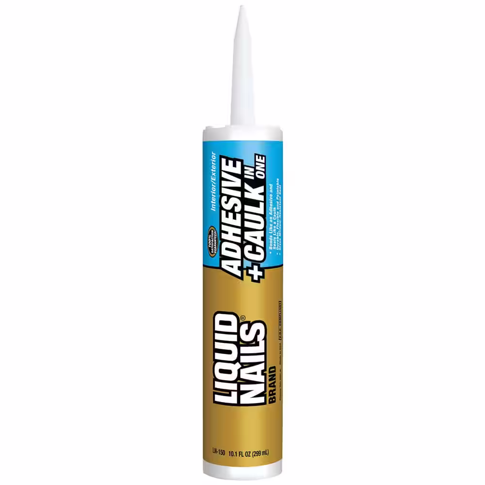 Liquid Nails Adhesive and Caulk in One 10.1 oz. Bright White Interior and Exterior Caulk (12 Pack)