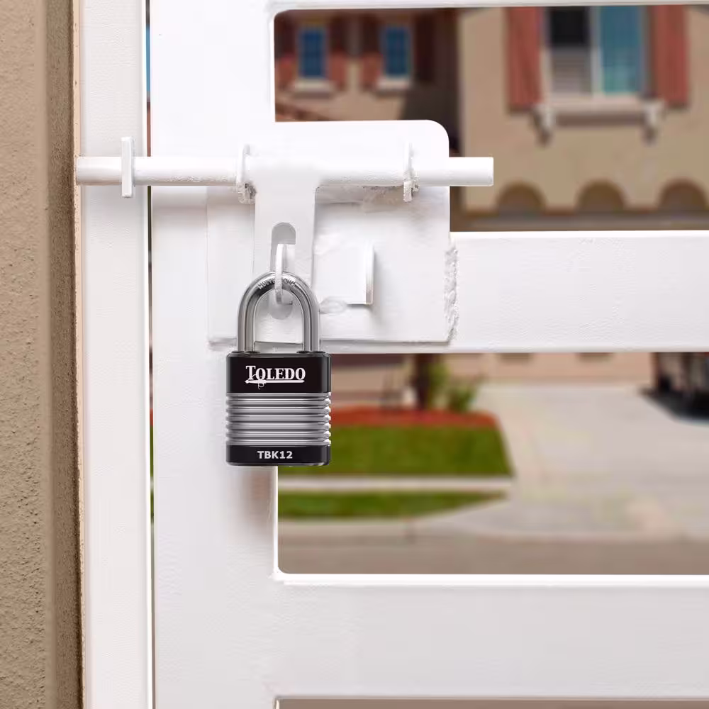 TOLEDO Black Series 1.73 in. High Security Armored Steel Laminated Padlock