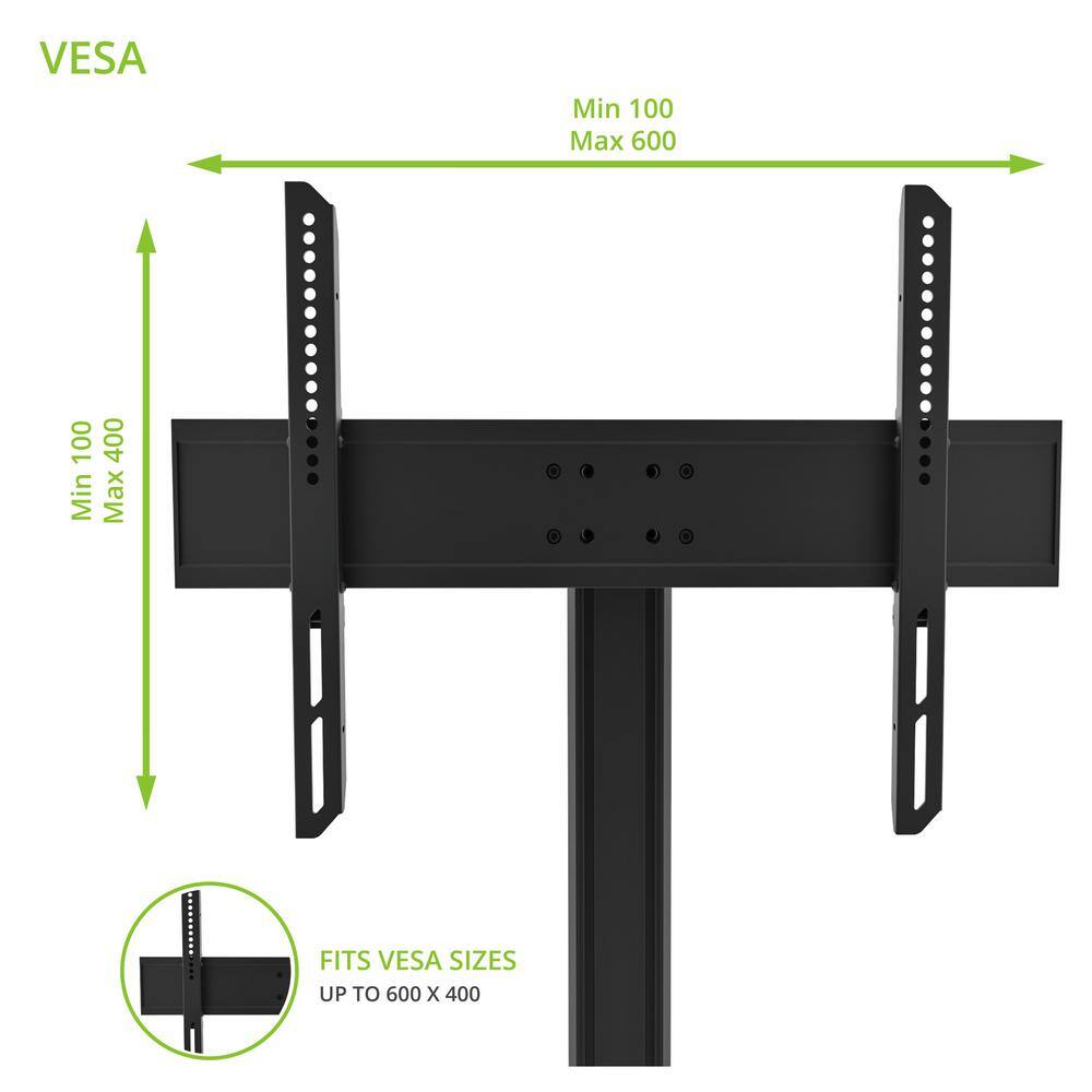 KANTO Universal Tabletop Swivel TV Stand/Base for 37 in. to 65 in. TVs