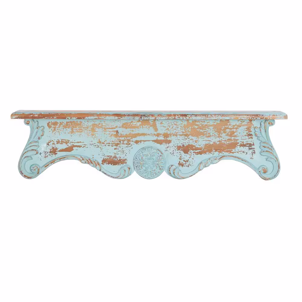Litton Lane Brown 3-Shelves Wood Wall Shelf (Set of 3)