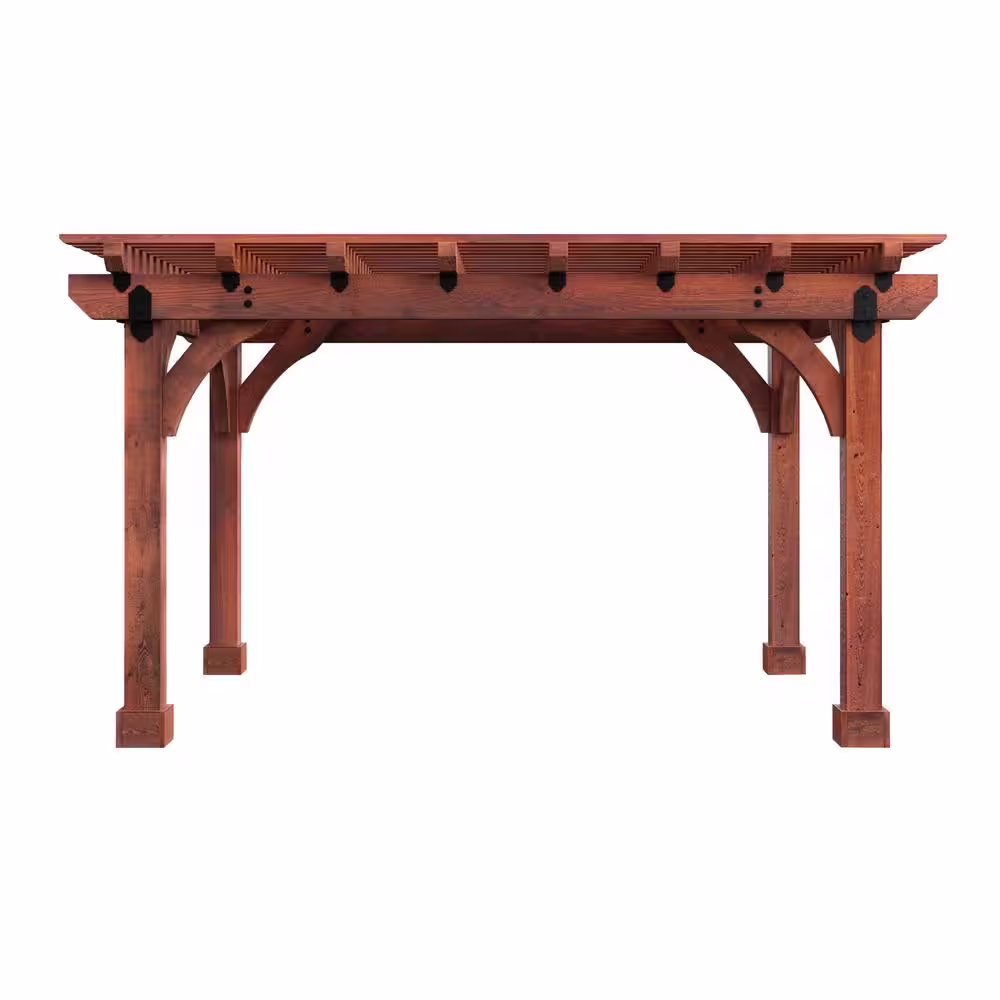 Lawnmaster Installed Monterey 16 ft. x 16 ft. Premium North American Timber Outdoor Patio Pergola with Solid Posts