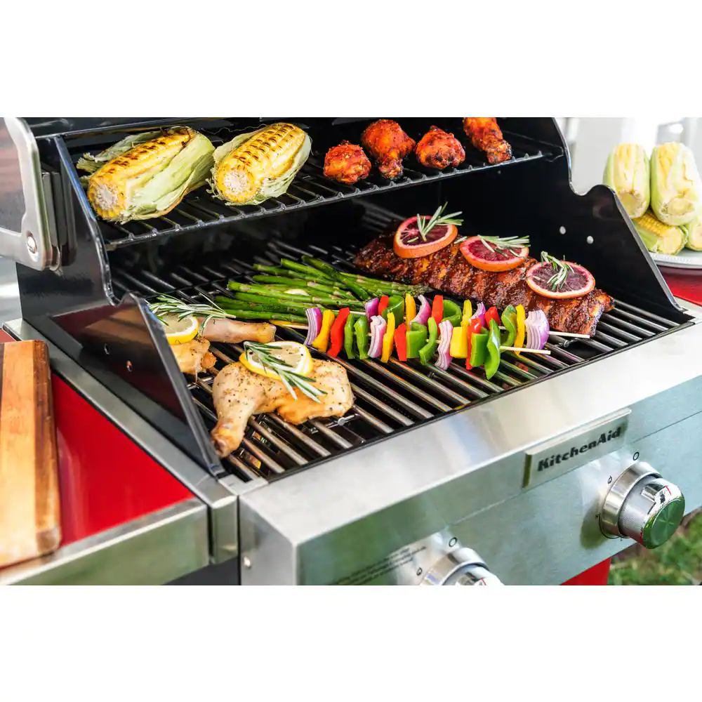 KitchenAid 2-Burner Propane Gas Grill in all Red