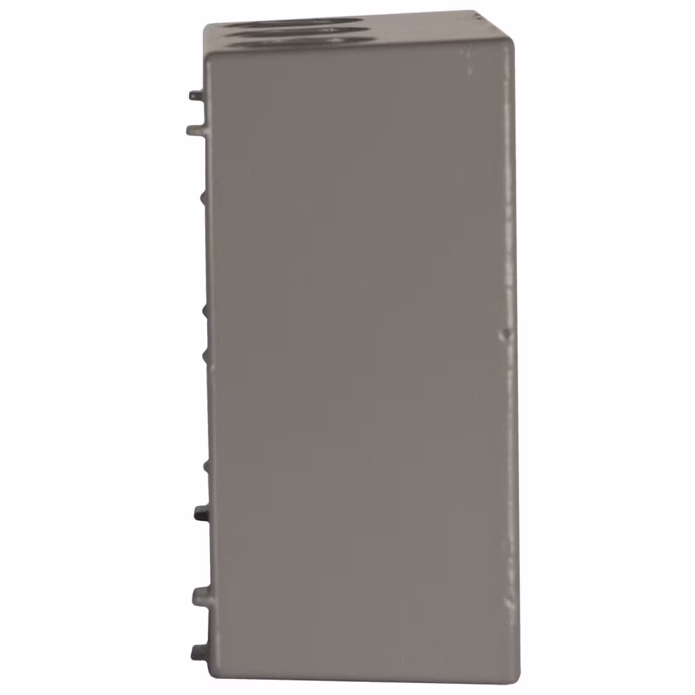 BELL N3R 3/4-in. Aluminum Gray 2-Gang Weatherproof Outdoor Electrical Box, 7 Outlets with 2 Closure Plugs