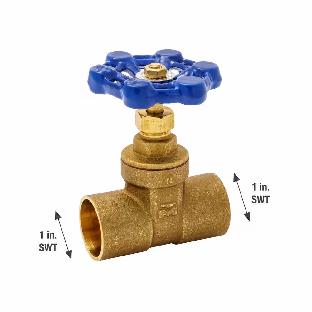 Everbilt 1 in. Brass C x C Compact-Pattern Gate Valve