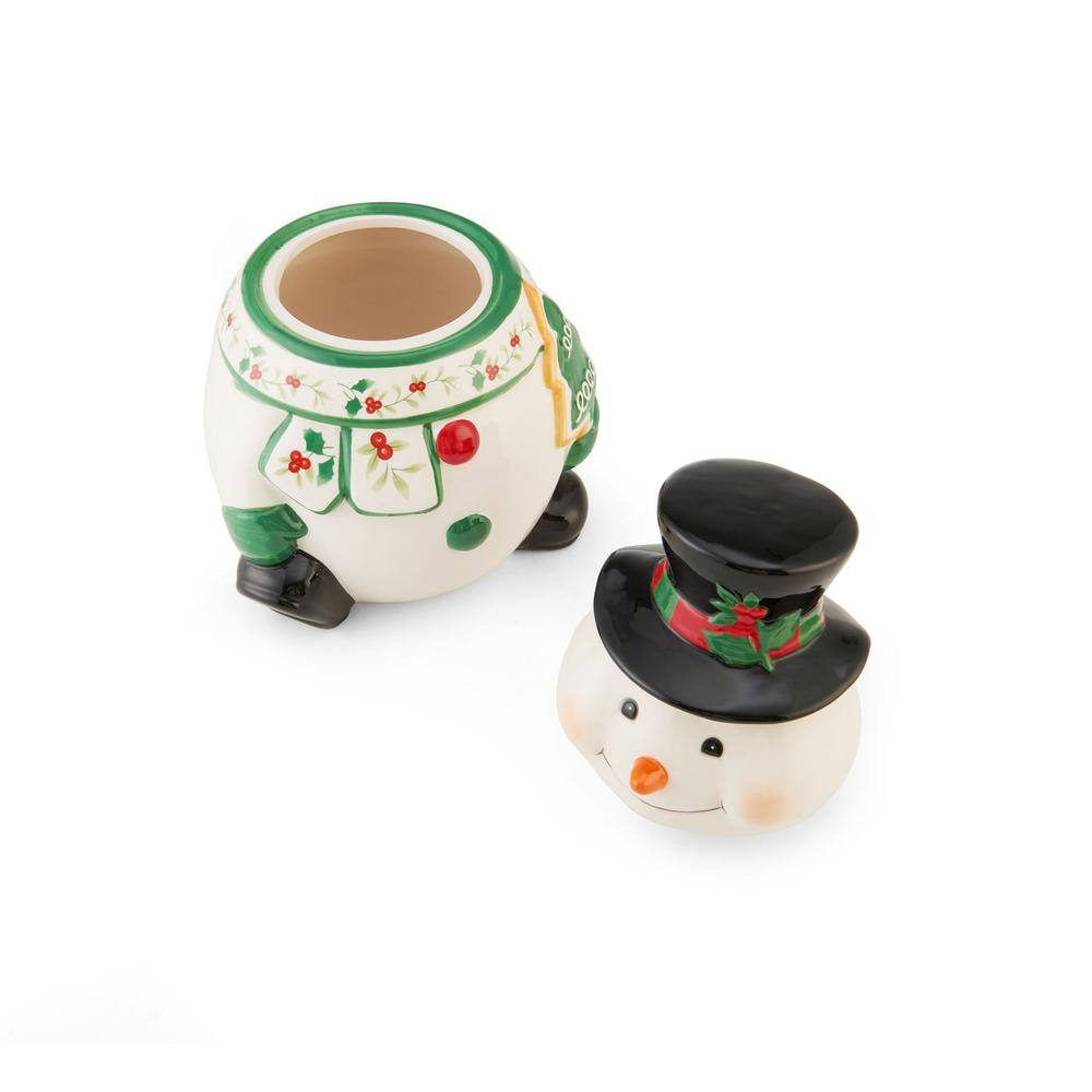 Pfaltzgraff Winterberry 2-Piece Snowman Cookie Jar