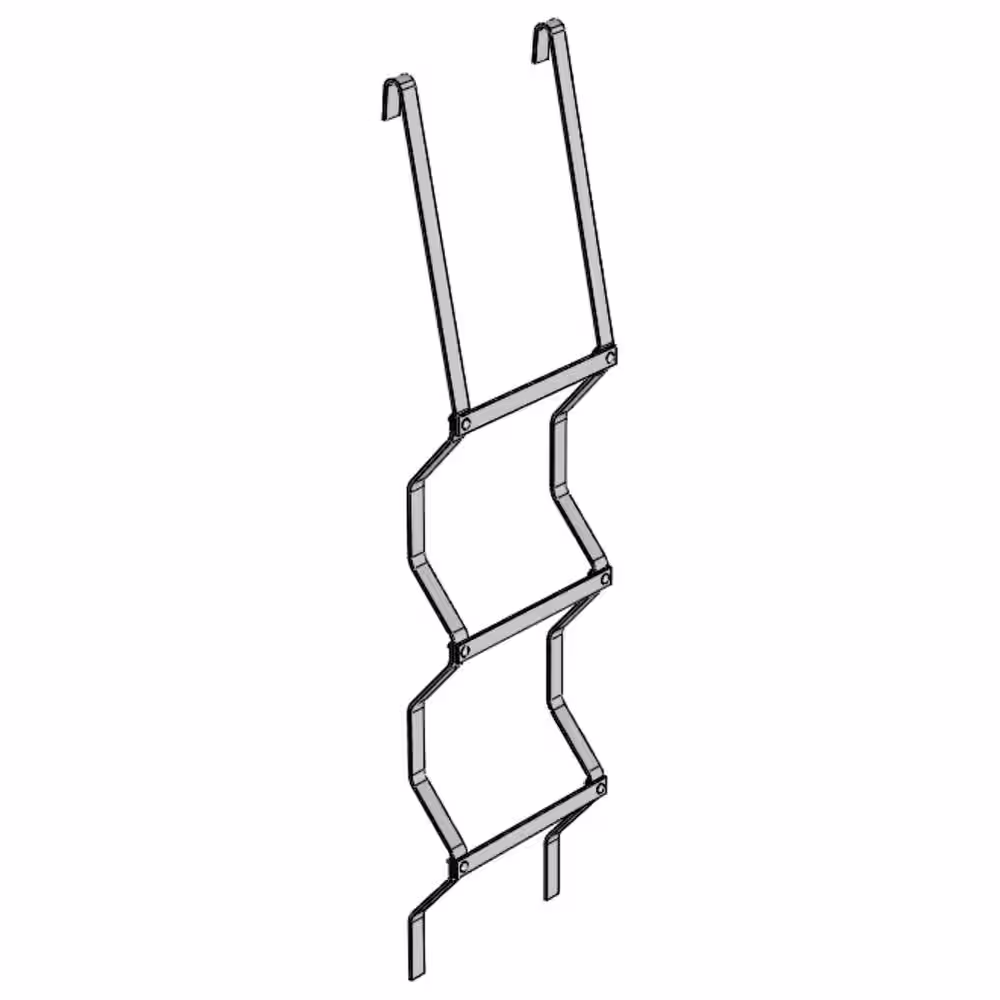 Adjust-A-Grate 3-Step Aluminum Window Well Escape Ladder