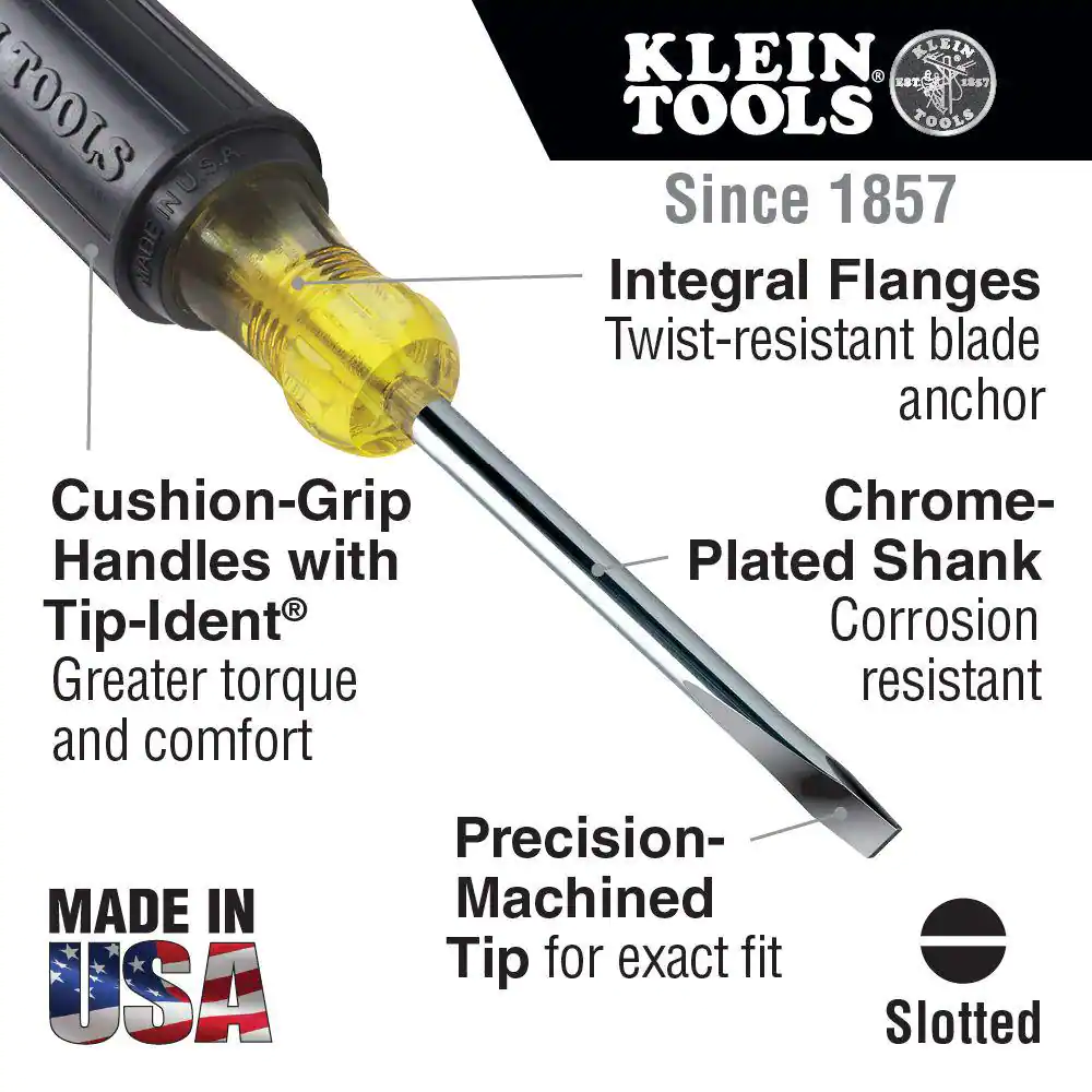 Klein Tools Screwdriver Set, Slotted, Phillips and Square (5-Piece)