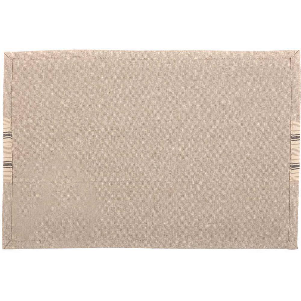 None Sawyer Mill 12 in. W x 18 in. L Beige/Creme Dark Creme Charcoal Grey Cotton Placemat (Set of 6)