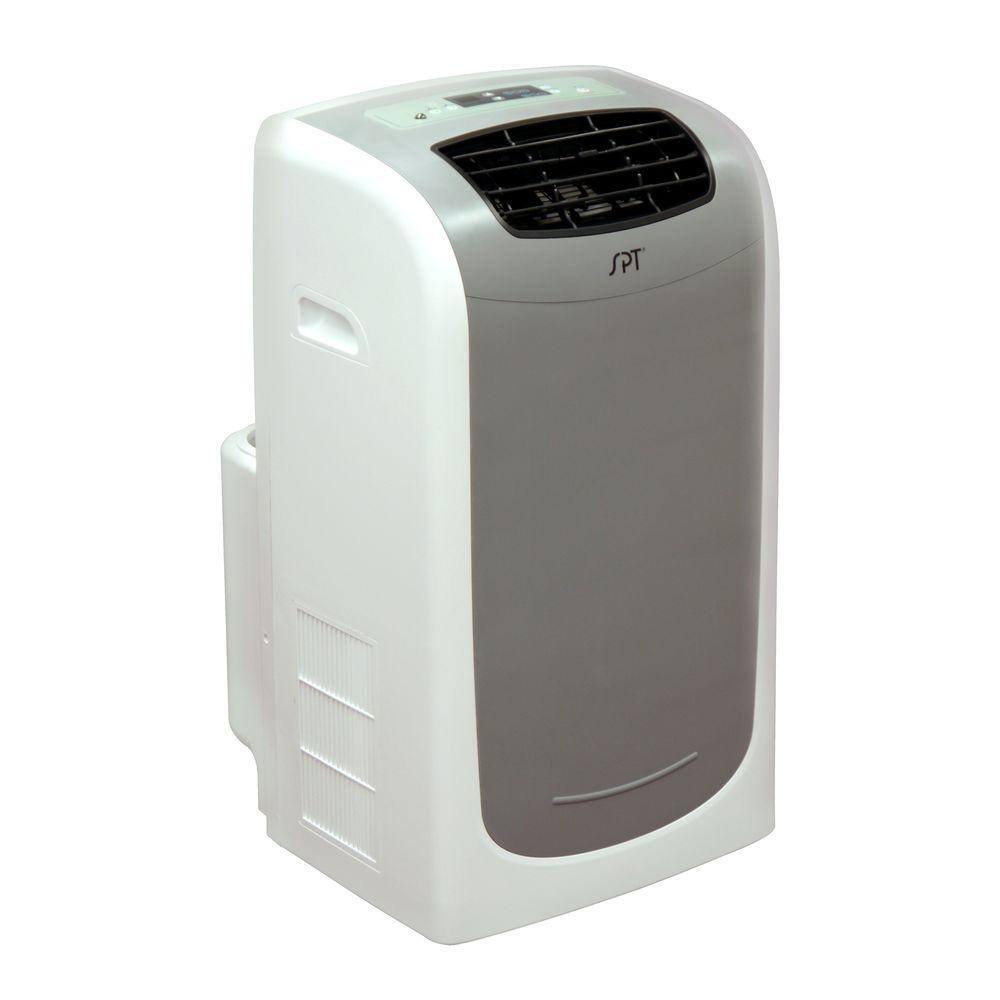 SPT 13,000 BTU Portable Air Conditioner, Dual-Hose System in Grey with Dehumidifier
