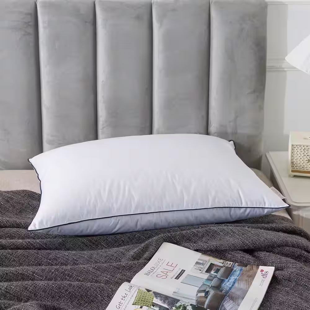 ROYAL VELVET Medium Firm White European Down and Nano Feather Jumbo Pillow