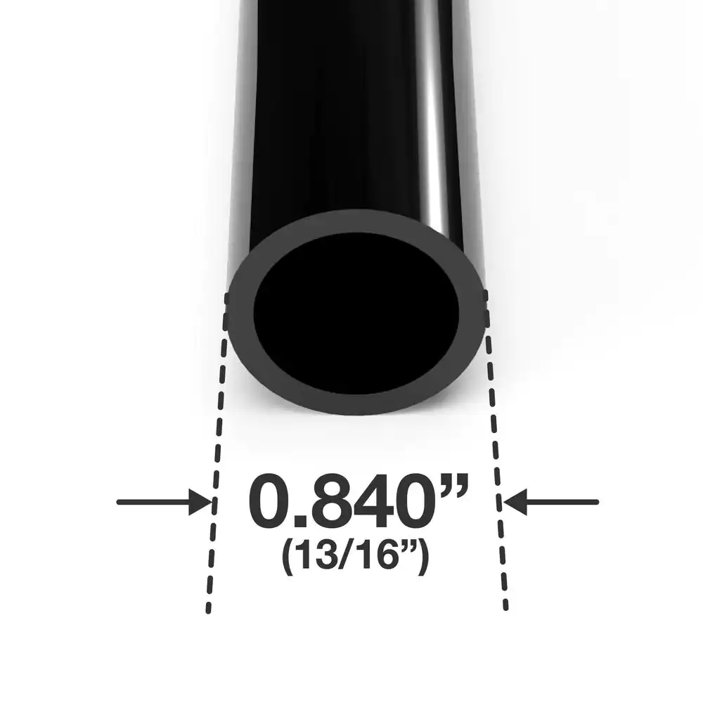 Formufit 1/2 in. x 5 ft. Black Furniture Grade Schedule 40 PVC Pipe (2-Pack)