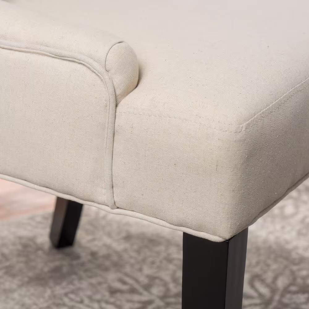 Noble House Hayden Beige Upholstered Dining Chairs (Set of 2)