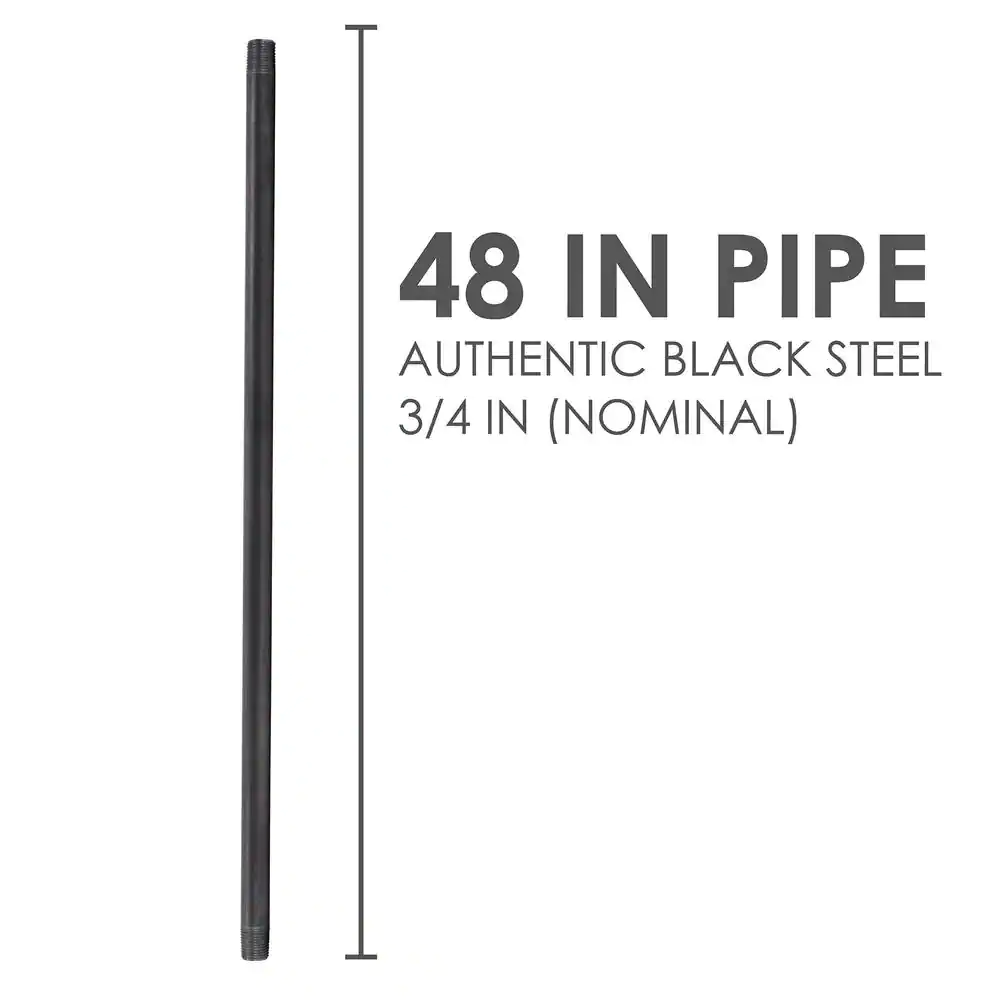 STZ 3/4 in. x 4 ft. Black Steel Sch. 40 Cut Pipe