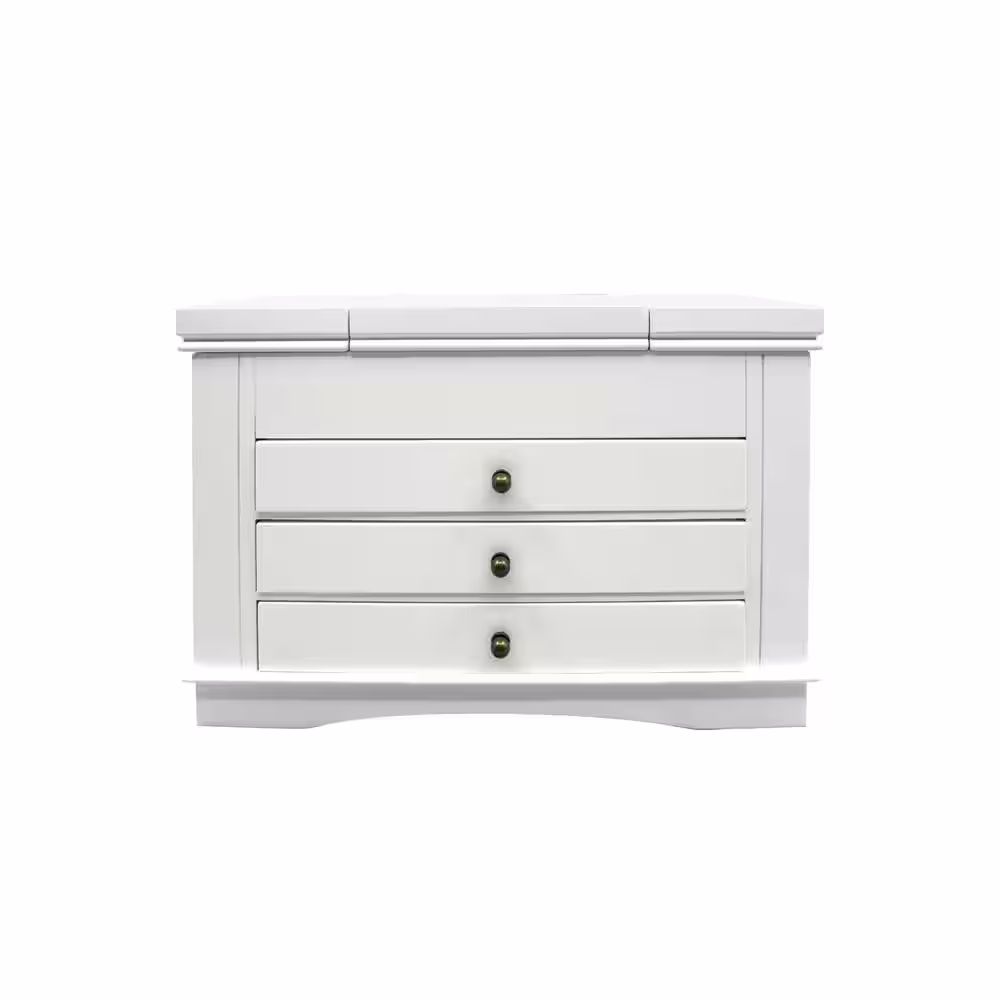 None Modern White Jewelry Box