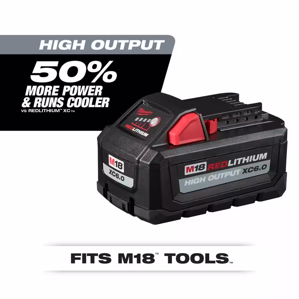 Milwaukee M18 18-Volt Lithium-Ion Dual Bay Rapid Battery Charger with 6.0Ah Battery Pack (2-Pack)