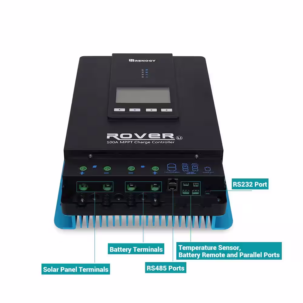 Renogy Rover Li 48-Volt 100 Amp MPPT Solar Charge Controller Auto LED Display